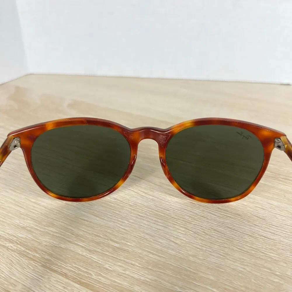 Vintage B&L Ray-Ban USA Style C G15 Sunglasses DAMAGED Round Tortoise Shell